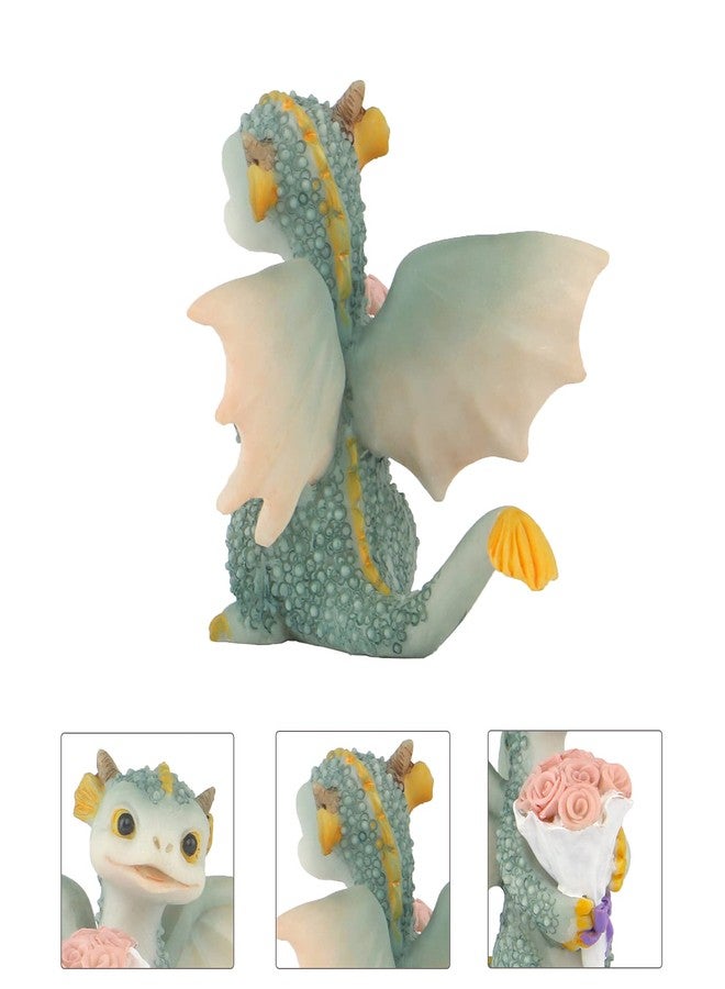 KEEPKAP Mini Dragon Figurine, Resin Home Decor, Cute Ornaments, Lucky Animal Garden Statue for Micro Landscape - Image 4
